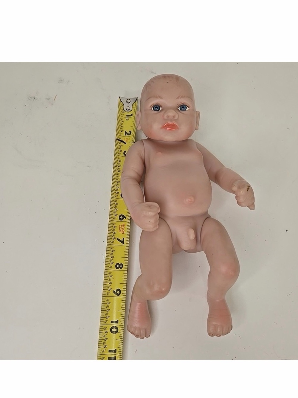 Realistic Baby Doll - Nude Skin Tone, Blue Eyes